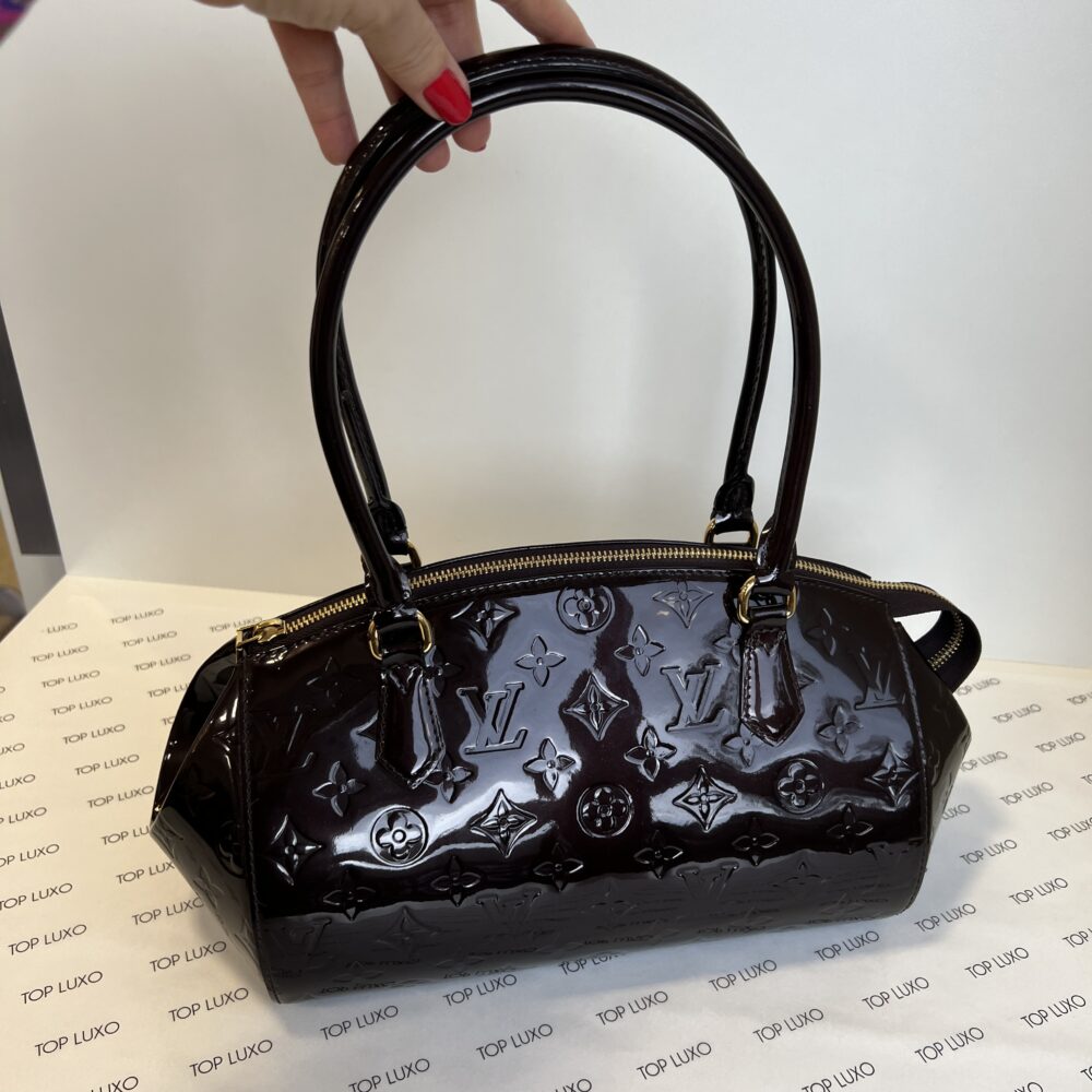 Bolsa Louis Vuitton Original Sherwood Bordô Em Verniz