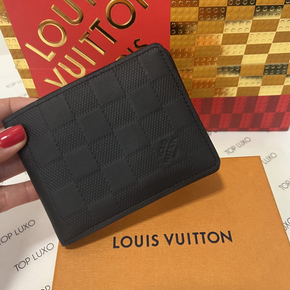 Carteira Louis Vuitton preta masculina - Top Luxo