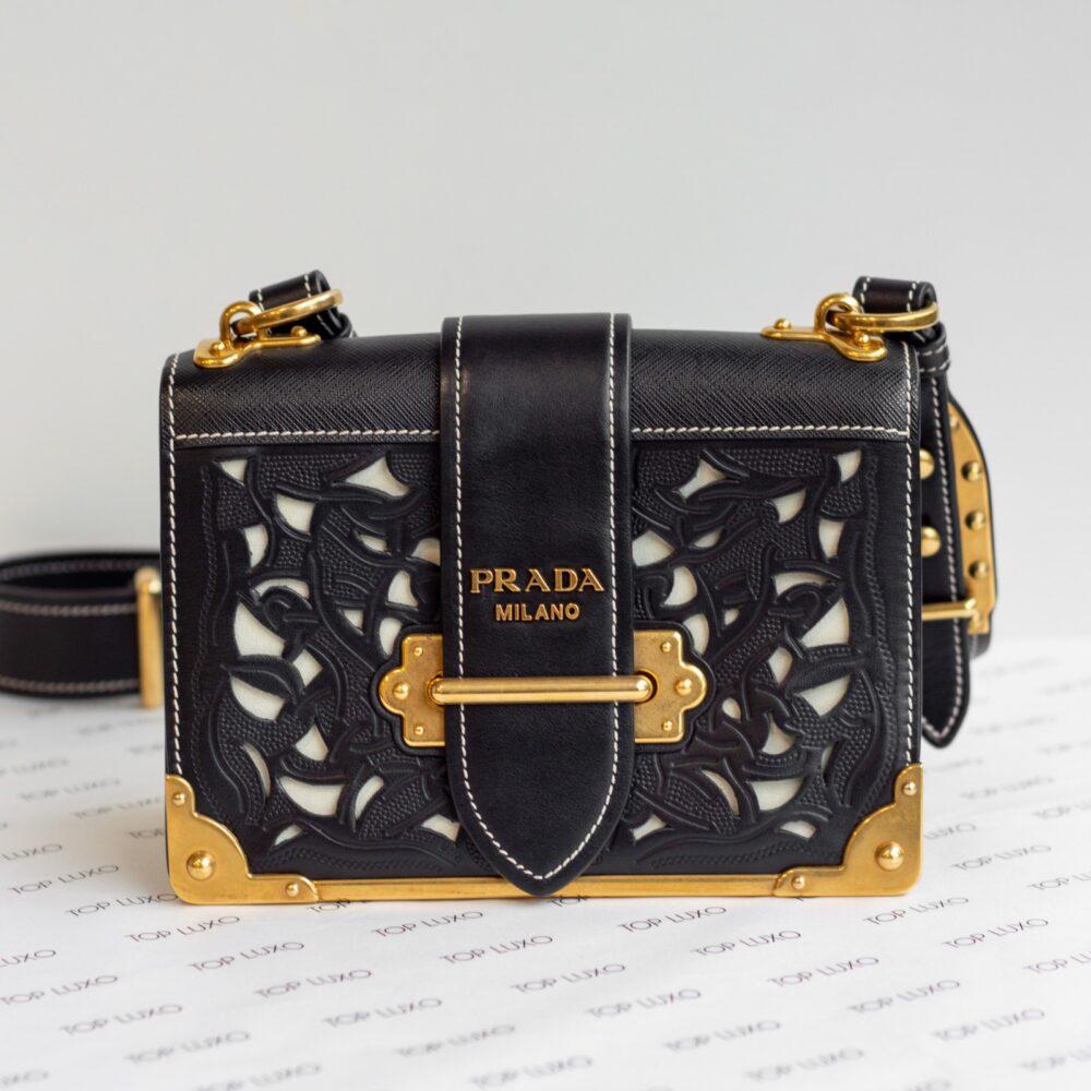 Bolsa Prada preta Cahier - Top Luxo