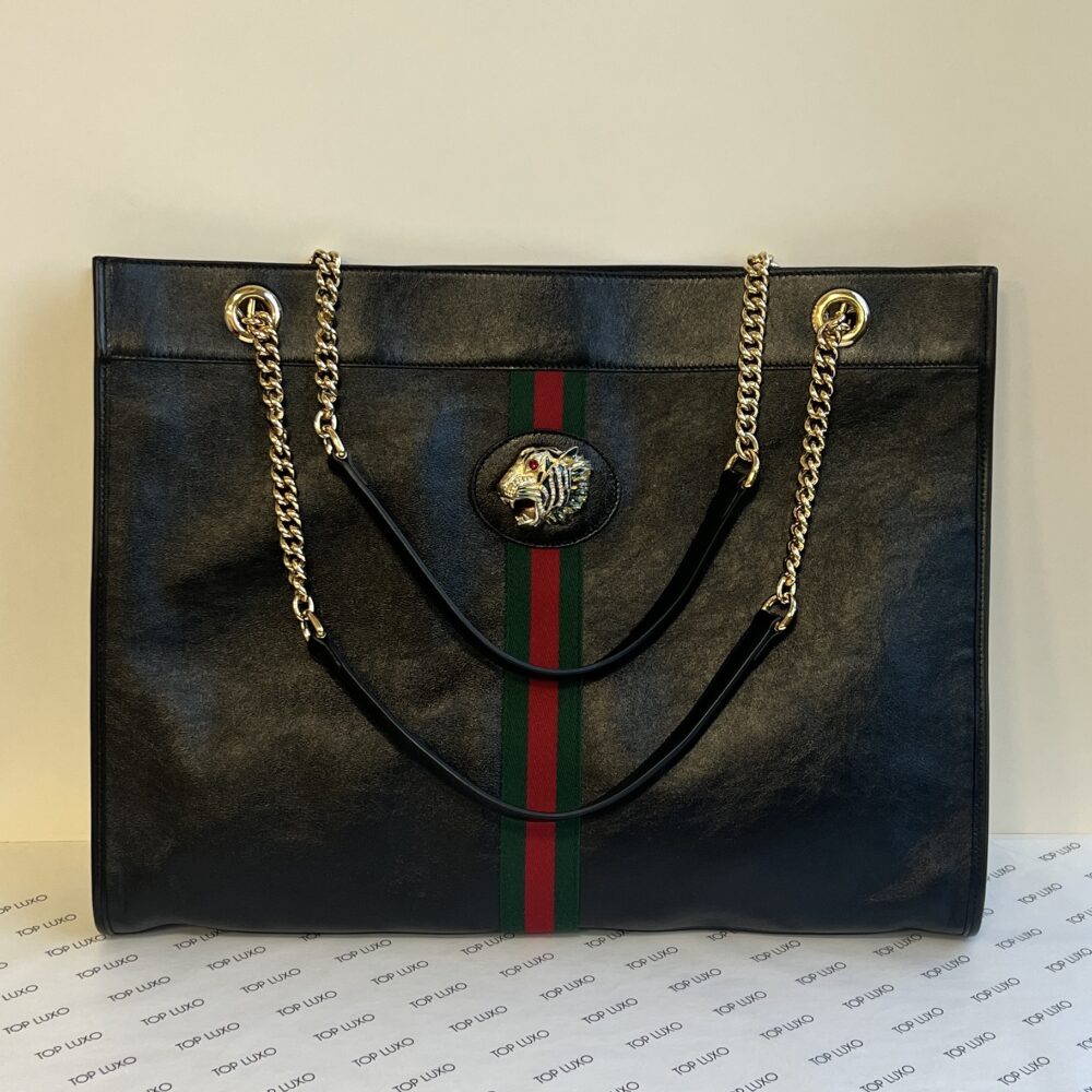 Bolsa Gucci Rajah preta - Top Luxo