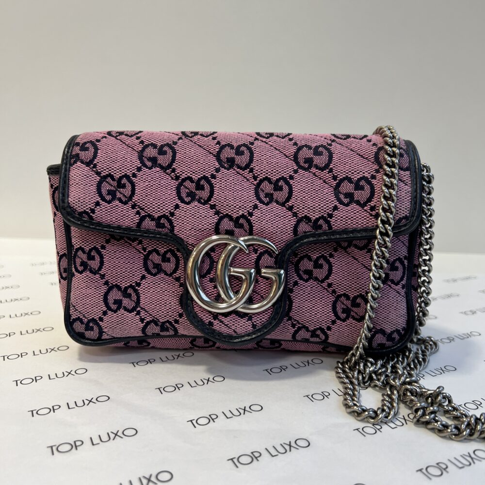 Bolsa Gucci Super Mini Rosa