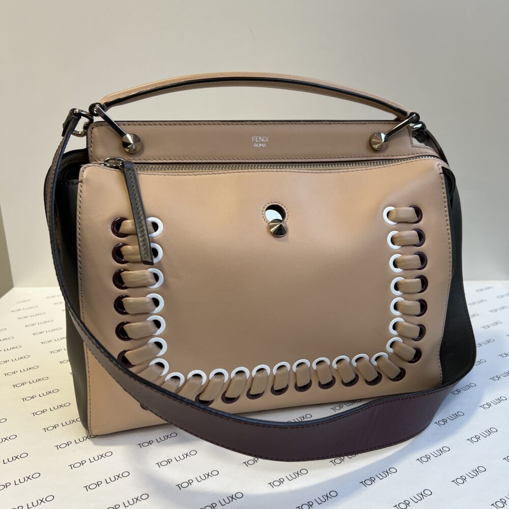 Bolsa Fendi bege Dotcom media - Top Luxo