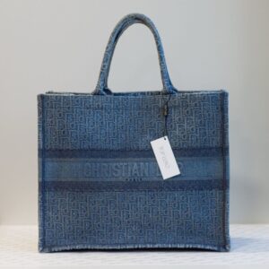Bolsa Dior azul denin Book large