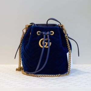 Bolsa Gucci azul Marmont veludo sac