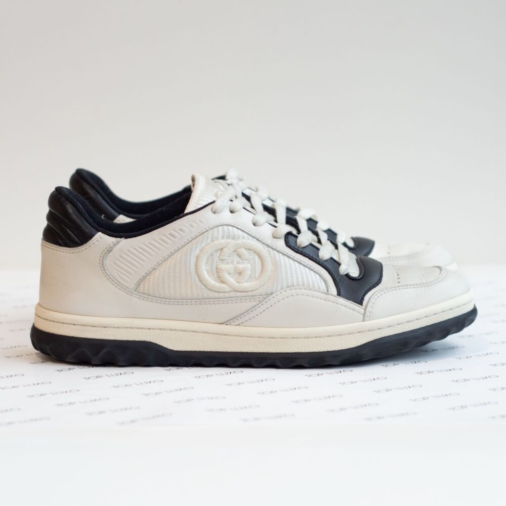 36 Tenis Gucci couro branco/preto