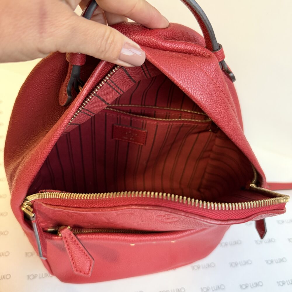 Mochila Louis Vuitton vermelha couro - Image 12