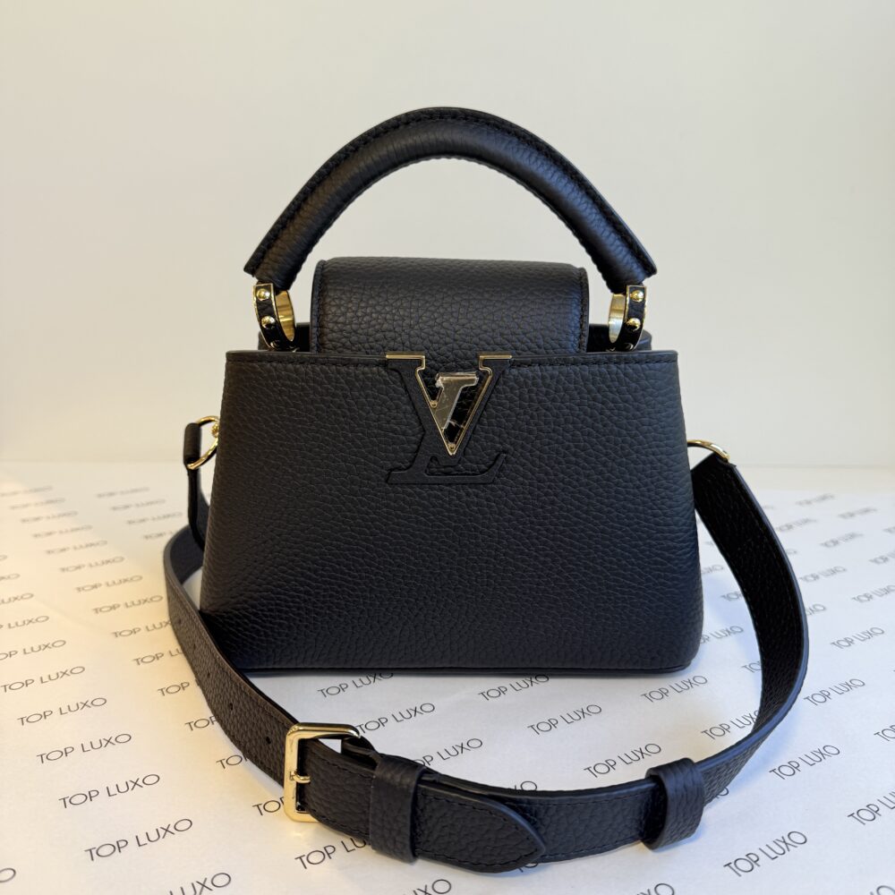 Bolsa Louis Vuitton Capucines preta mini - Image 12