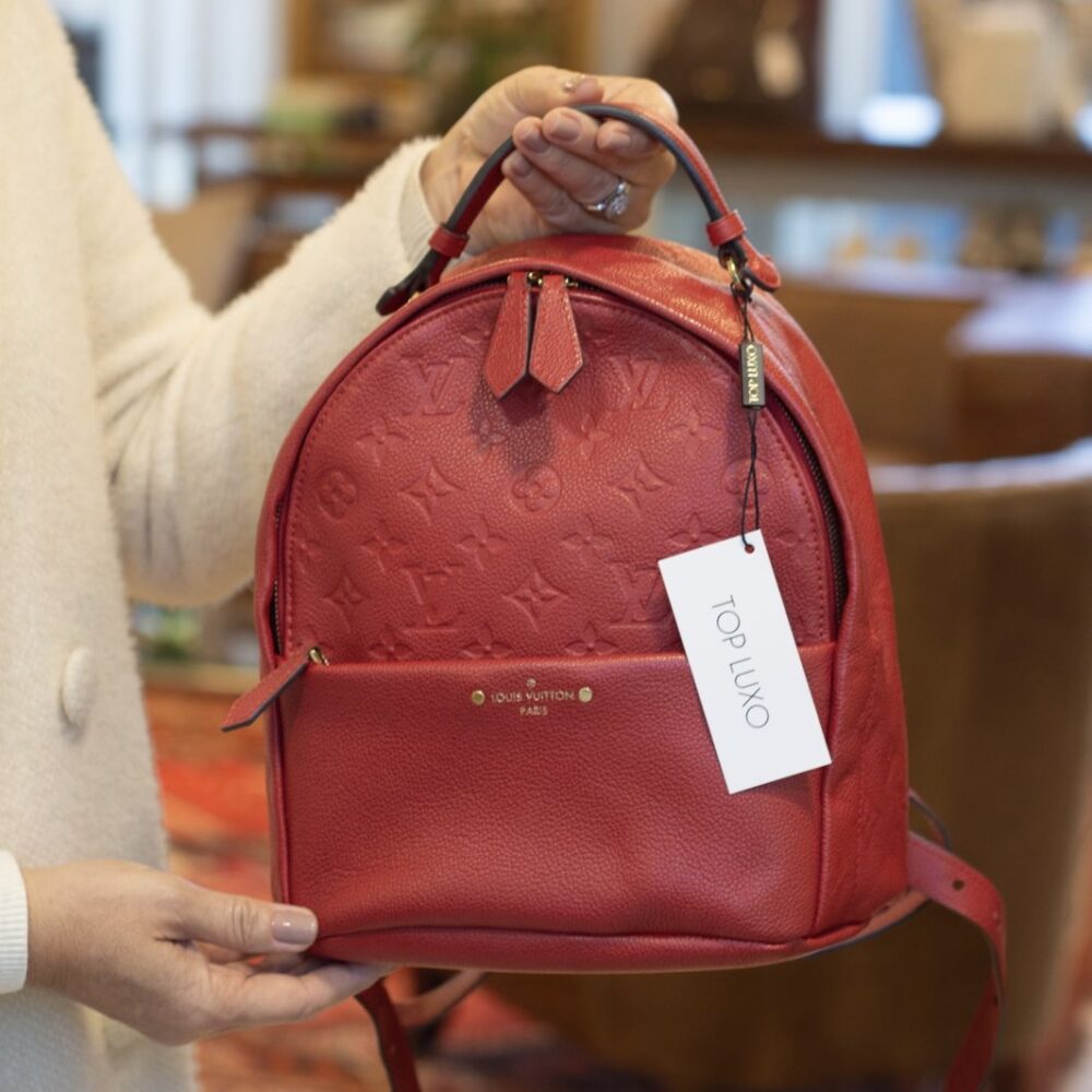 Mochila Louis Vuitton vermelha couro - Image 3