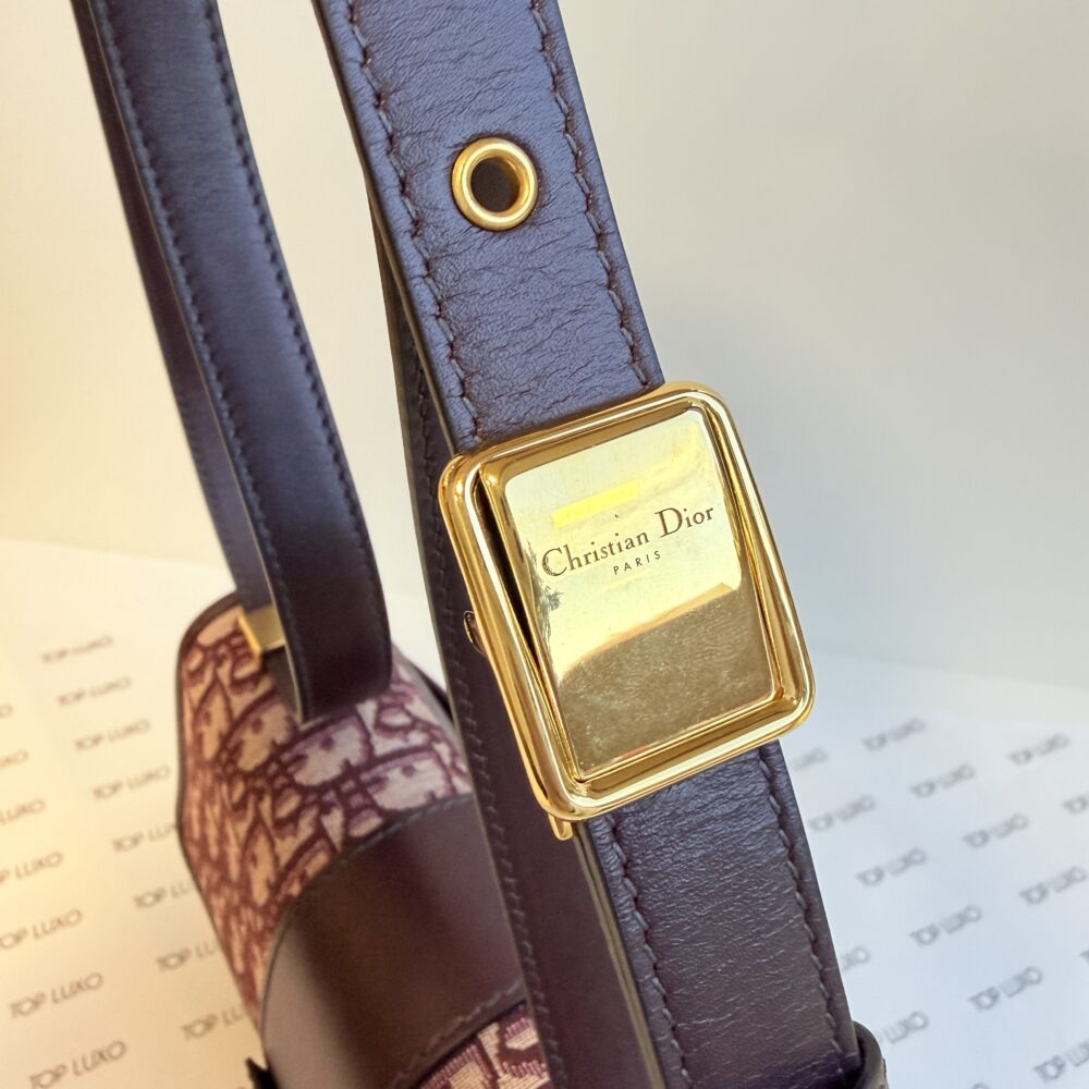 Bolsa Dior 30 montaigne oblique bordeaux - Image 4