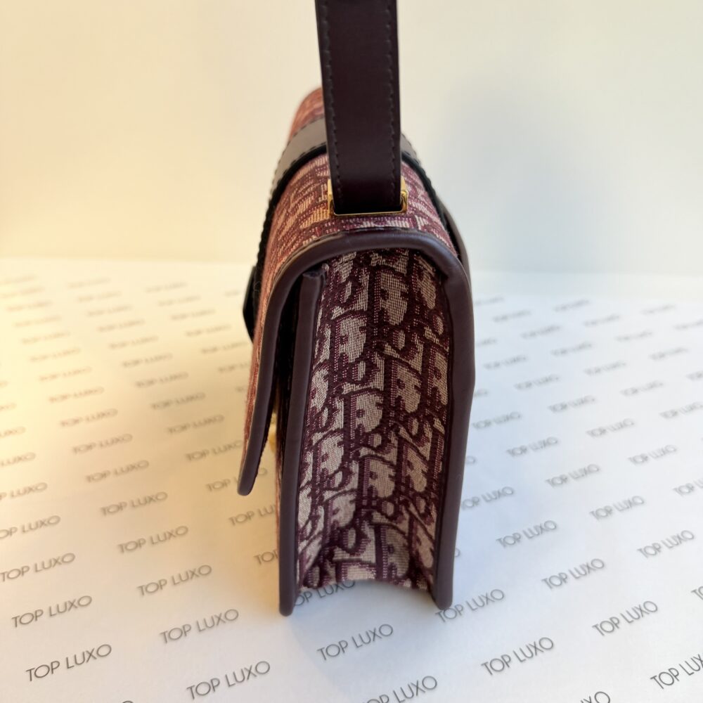 Bolsa Dior 30 montaigne oblique bordeaux - Image 5