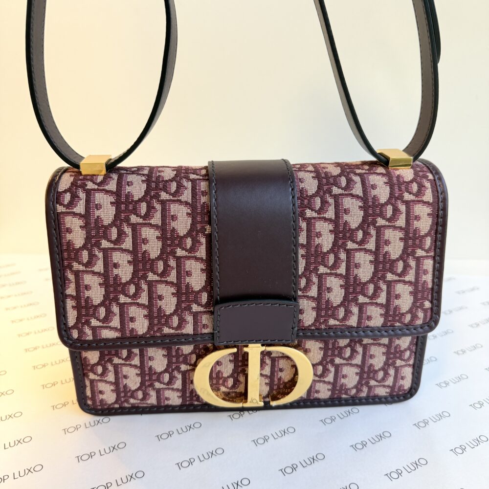 Bolsa Dior 30 montaigne oblique bordeaux - Image 8