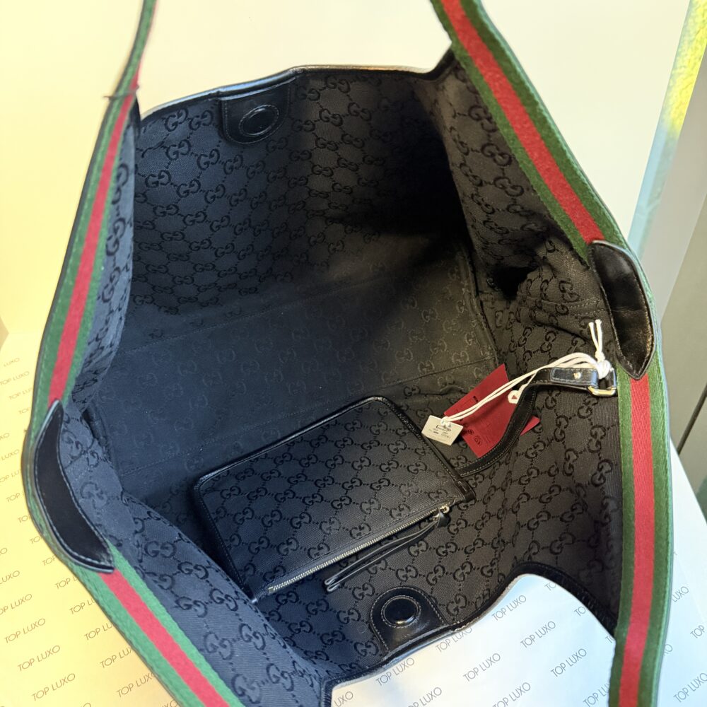 Bolsa Gucci preta Giglio couro large - Image 5
