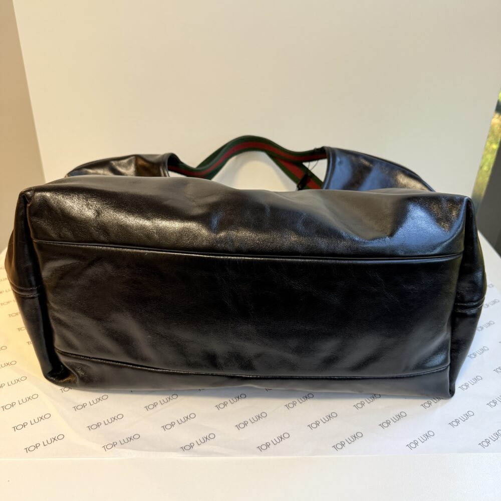 Bolsa Gucci preta Giglio couro large - Image 9