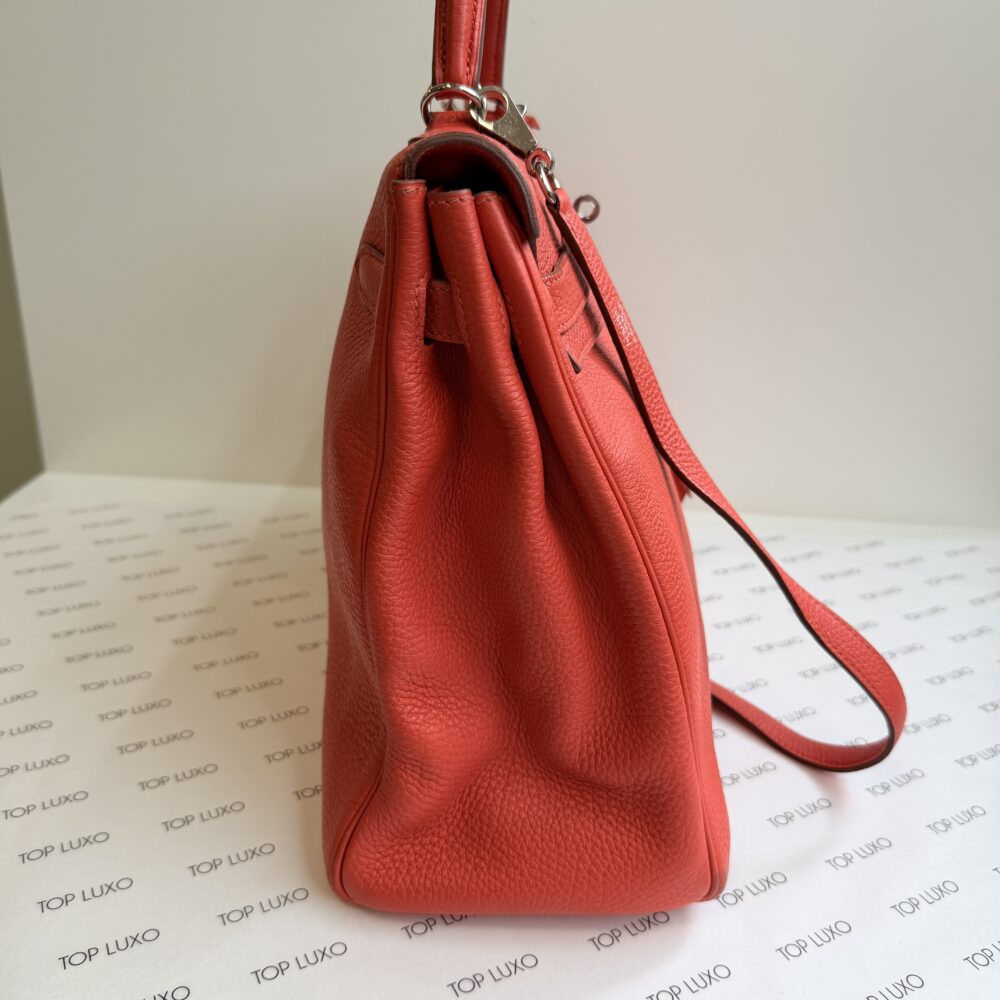 Bolsa Hermès Kelly 35 orange capucine - Image 5