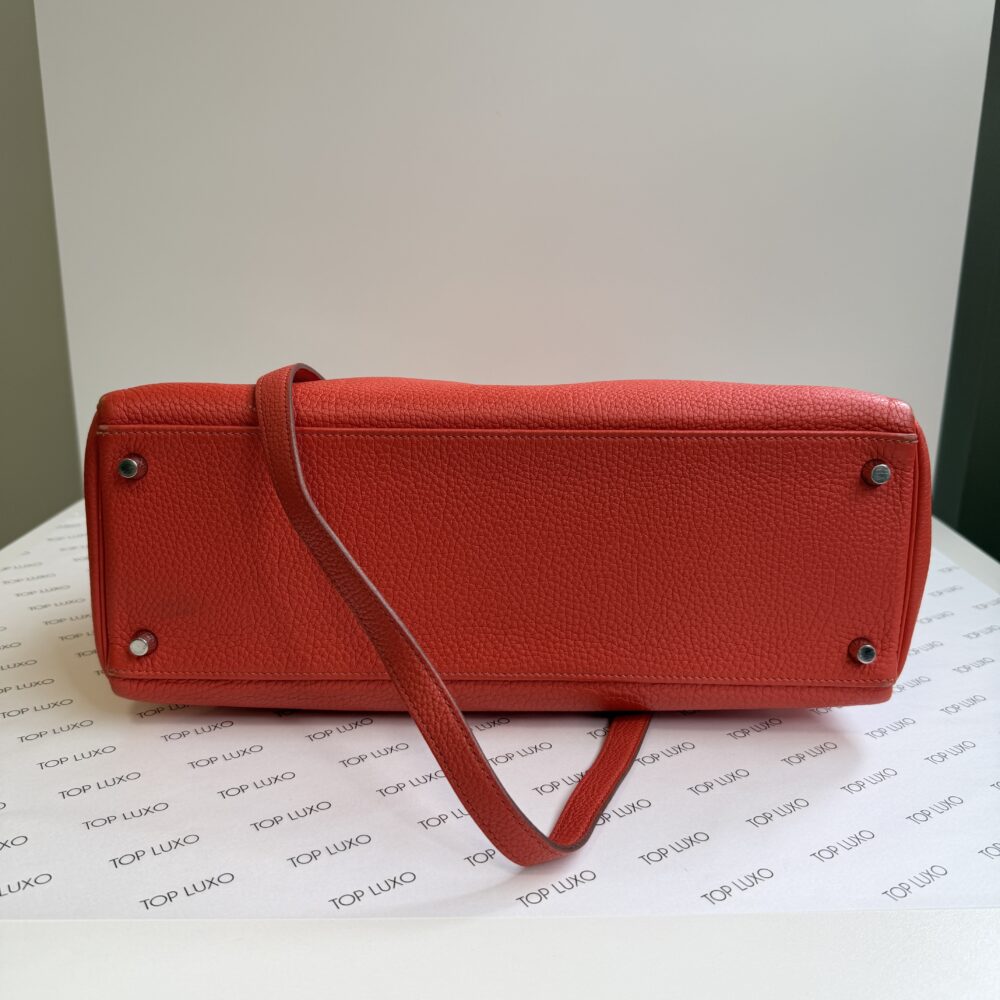 Bolsa Hermès Kelly 35 orange capucine - Image 8