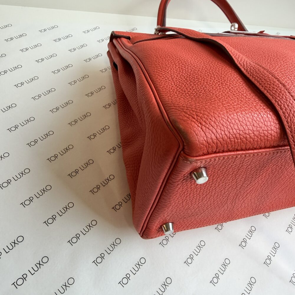 Bolsa Hermès Kelly 35 orange capucine - Image 10