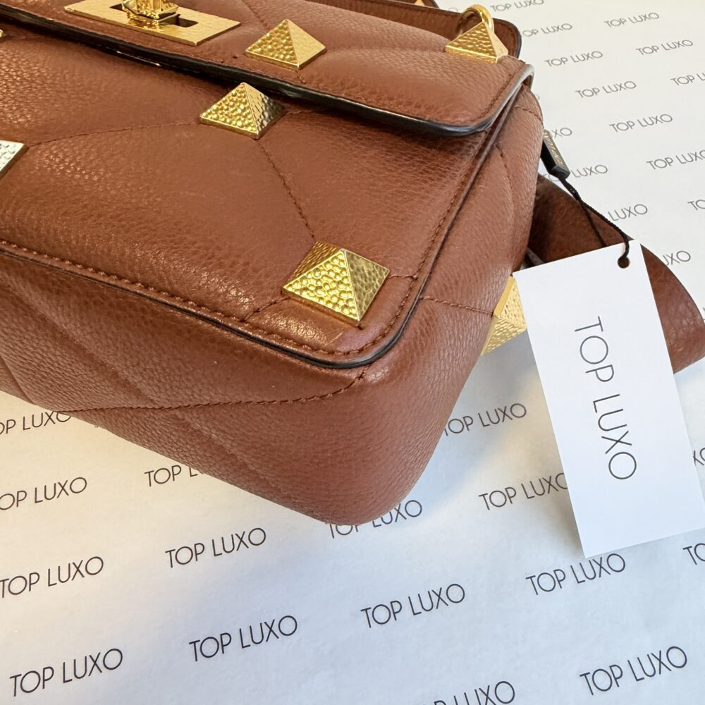 Bolsa Valentino caramelo roman stud media - Image 11