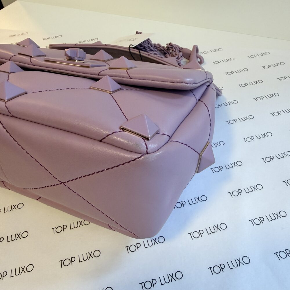 Bolsa Valentino lilás roman stud media - Image 9