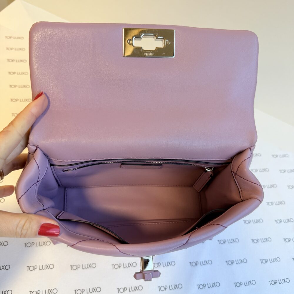 Bolsa Valentino lilás roman stud media - Image 11