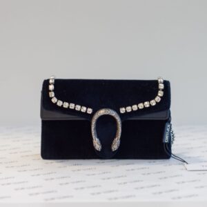 Bolsa Gucci preta supermini Dionysus