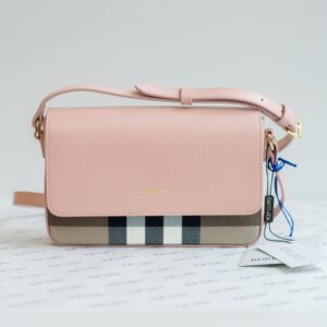 Bolsa Burberry rosa claro Hampshire mini