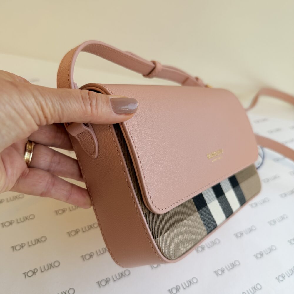 Bolsa Burberry rosa claro Hampshire mini - Image 5