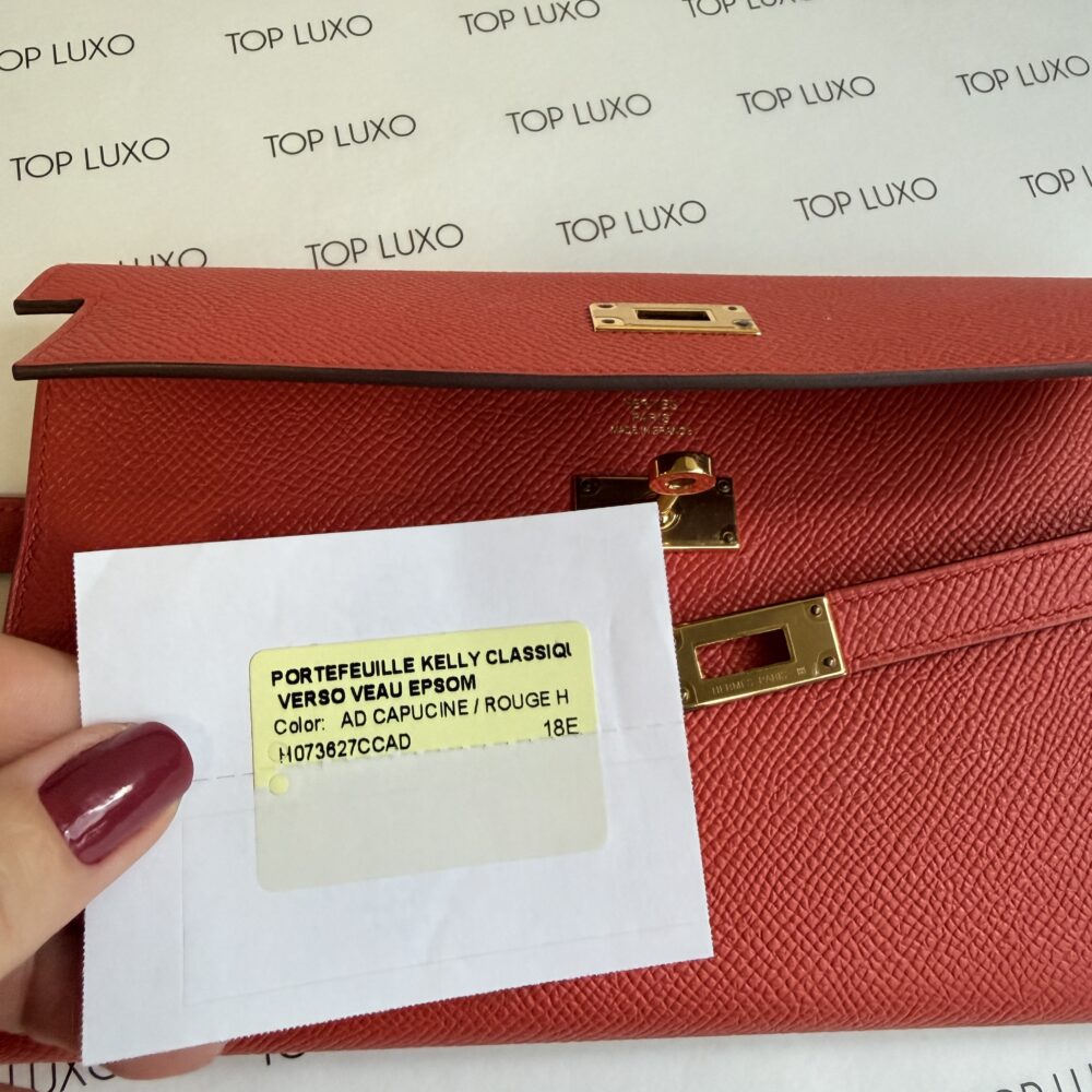 Wallet Hermès Kelly capucine - Image 9