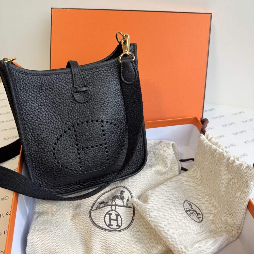 Bolsa Hermès preta Evelyne 16 - Image 3
