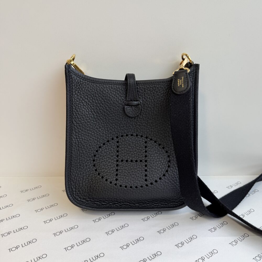 Bolsa Hermès preta Evelyne 16