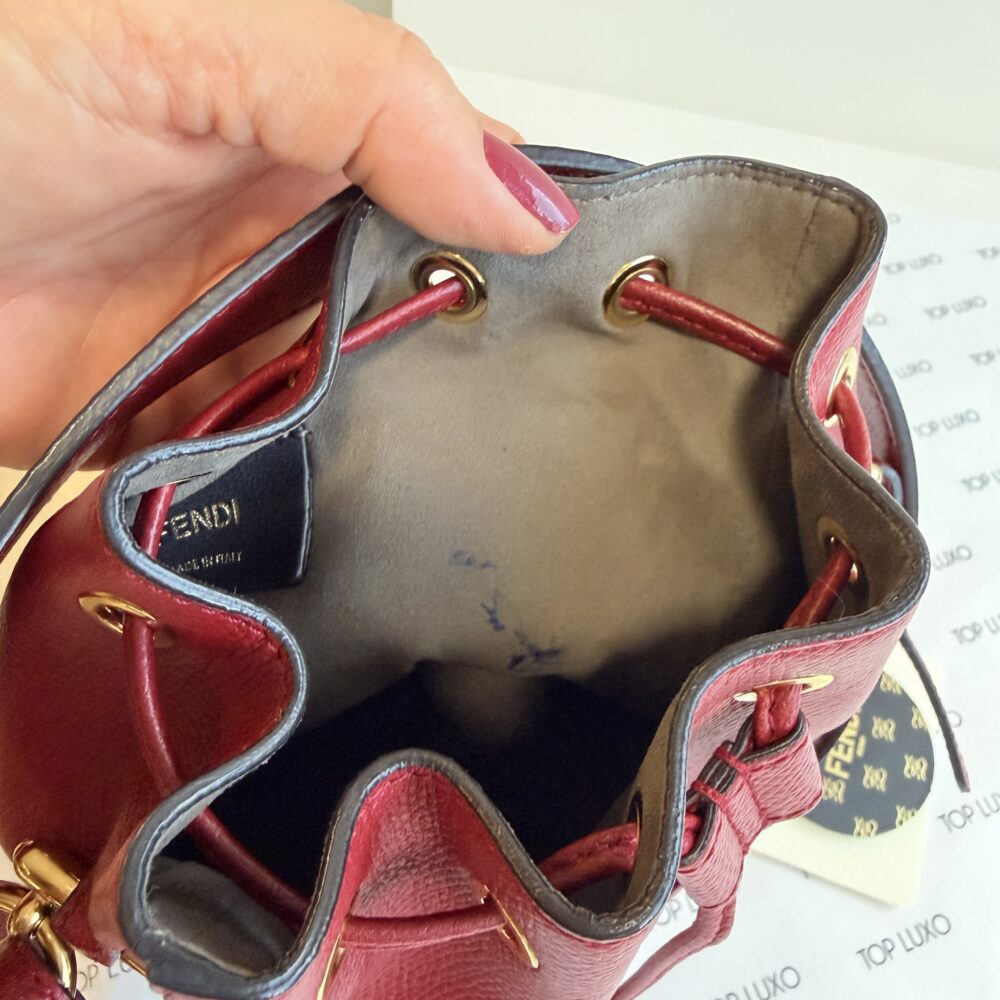Bolsa Fendi vermelha mini mon tresor - Image 11