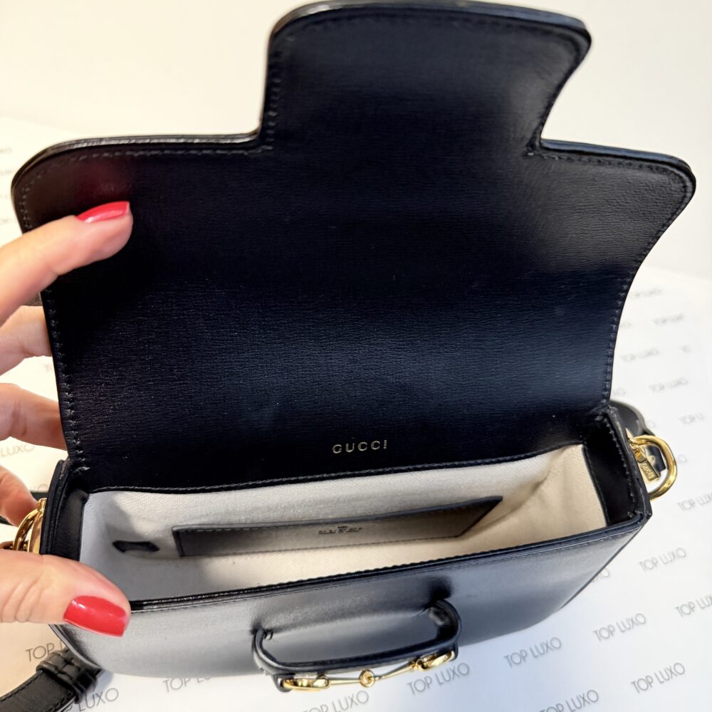 Bolsa Gucci preta horsebit small - Image 5