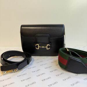 Bolsa Gucci preta horsebit small
