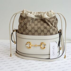 Bolsa Gucci off white Bucket