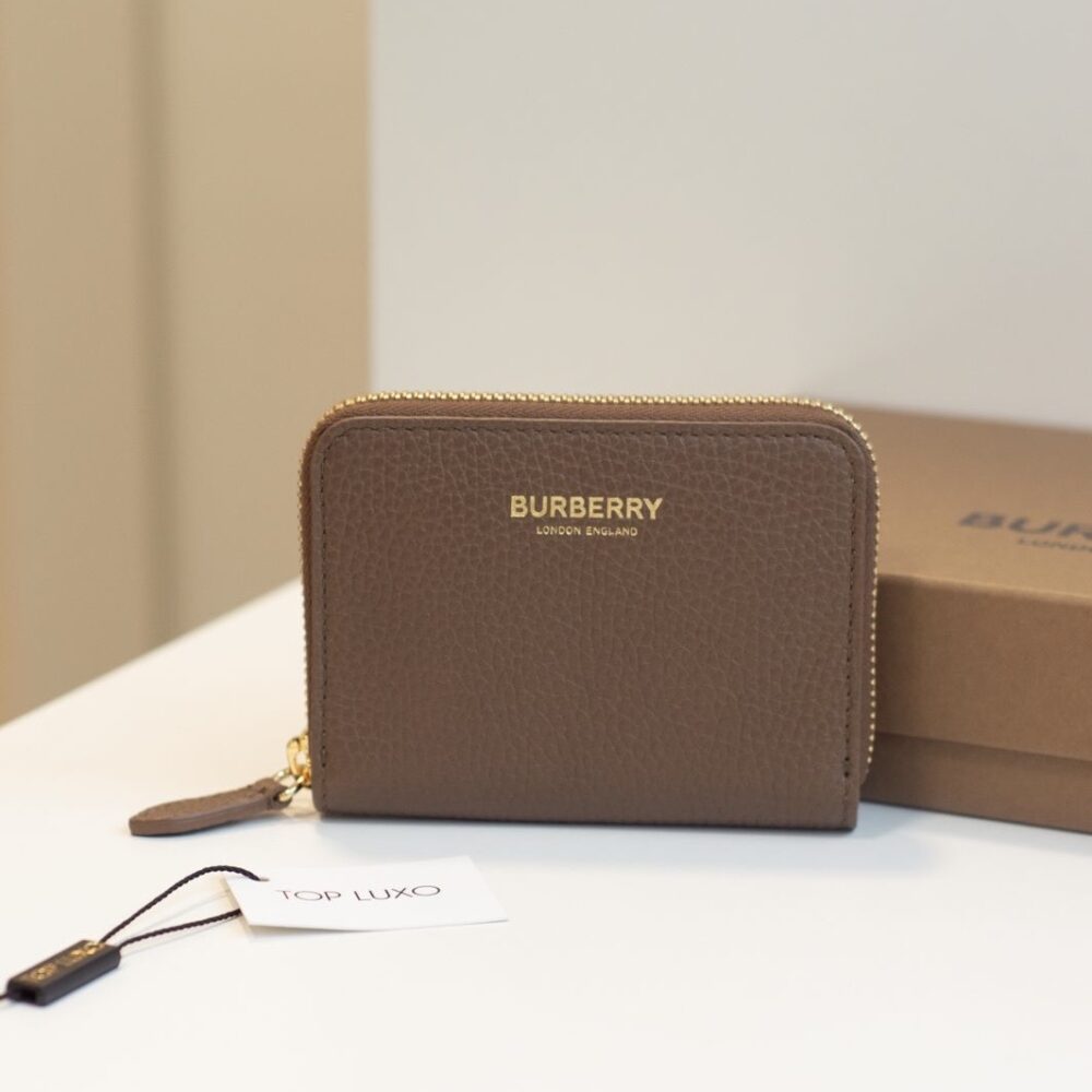 Carteira Burberry caramelo compacta