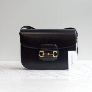 Bolsa Gucci preta Horsebit preta media