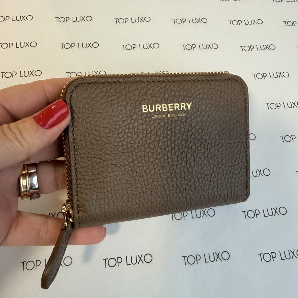 Carteira Burberry caramelo compacta - Image 9