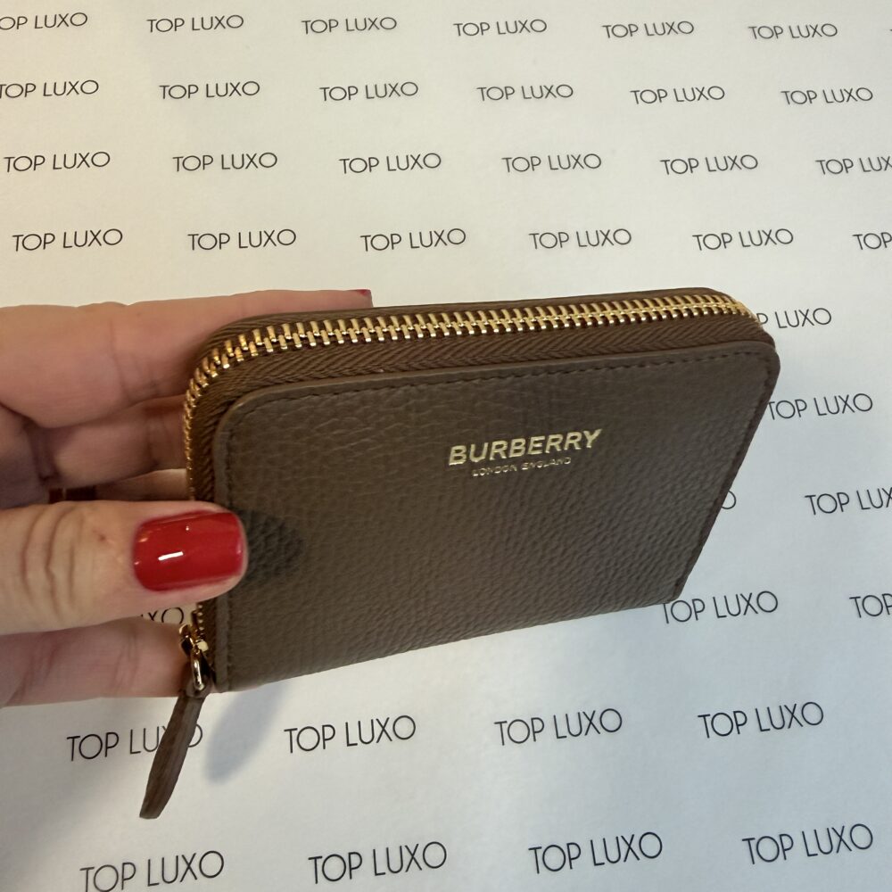 Carteira Burberry caramelo compacta - Image 5