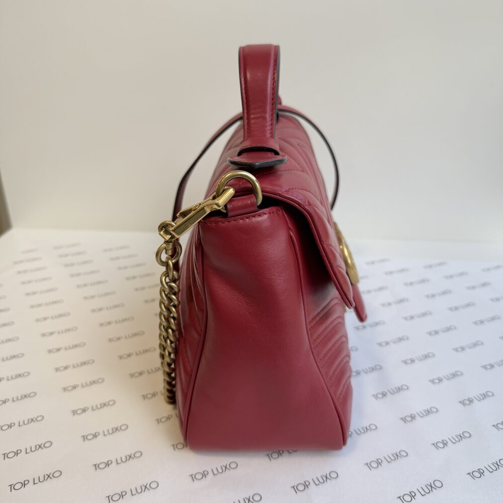 Bolsa Gucci vermelha Marmont top handle - Image 6