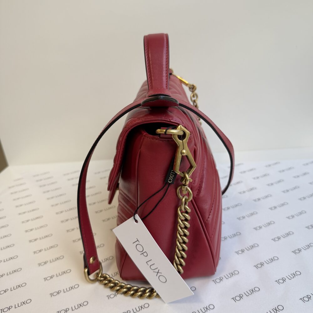 Bolsa Gucci vermelha Marmont top handle - Image 7