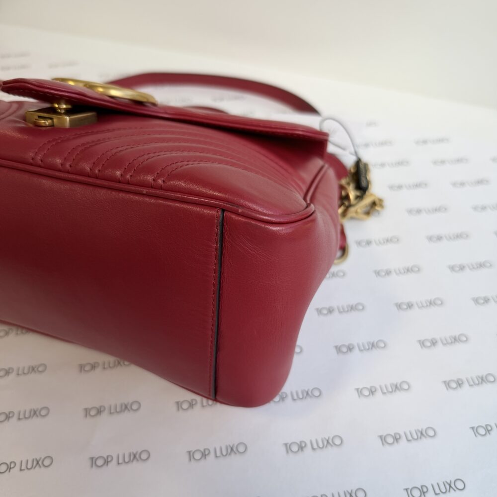 Bolsa Gucci vermelha Marmont top handle - Image 10