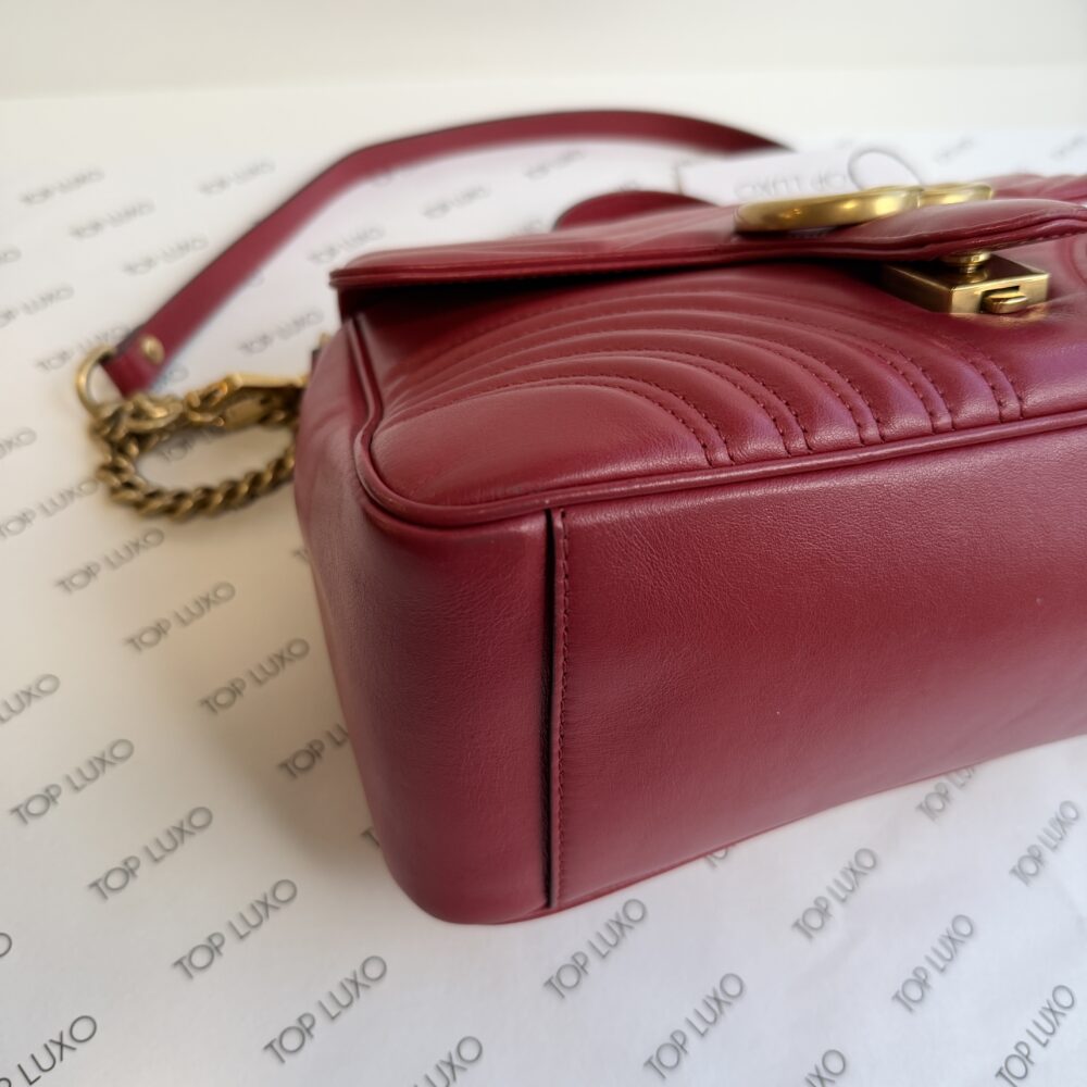 Bolsa Gucci vermelha Marmont top handle - Image 11