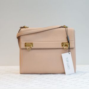 Bolsa Ferragamo nude couro