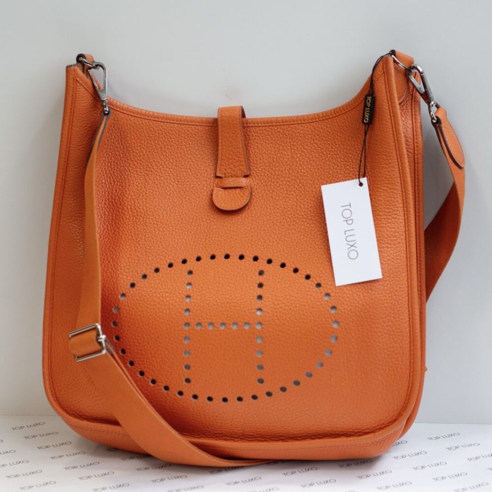 Bolsa Hermès laranja Evelyne 33 - Image 3