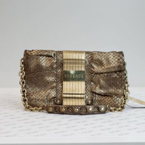 Clutch Versace bege piton