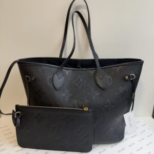Bolsa Louis Vuitton preta Neverfull Mm