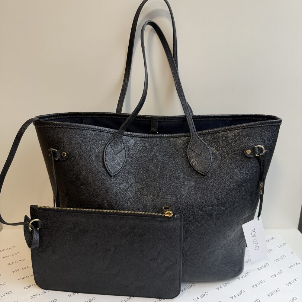 Bolsa Louis Vuitton preta Neverfull Mm