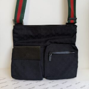 Bolsa Gucci preta messenger canvas