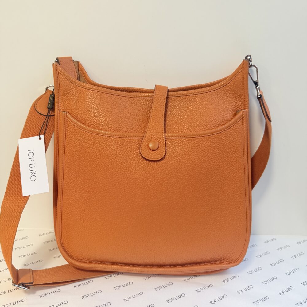 Bolsa Hermès laranja Evelyne 33 - Image 6