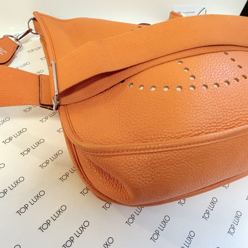 Bolsa Hermès laranja Evelyne 33 - Image 10