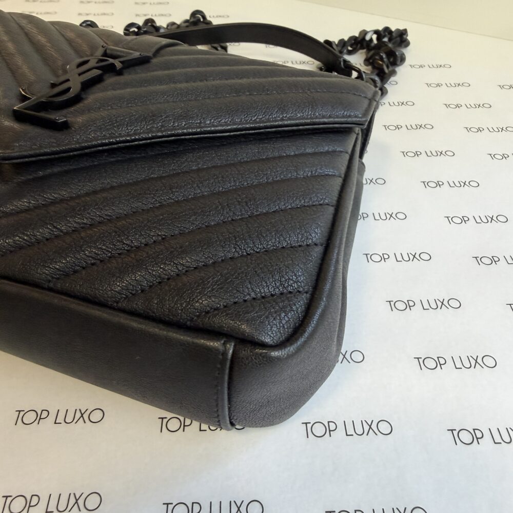 Bolsa Saint Laurent preta College media - Image 8